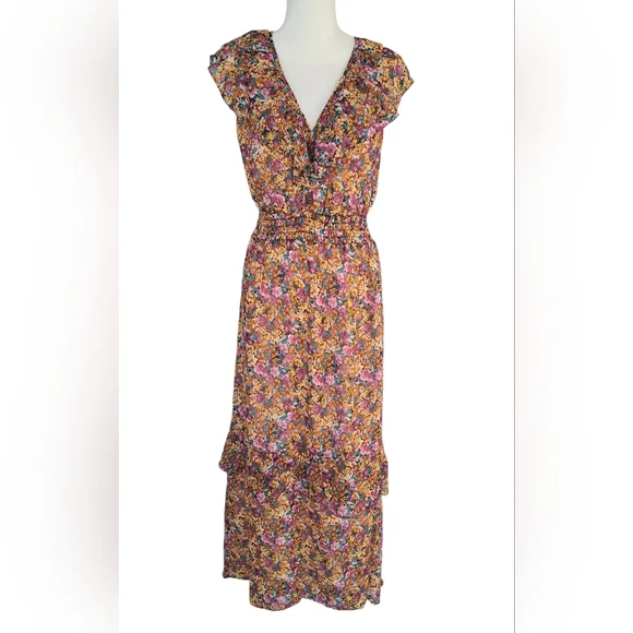 Lavender Brown Floral Maxi Dress in Pink, Purple, and Brown - Picture 2 of 10